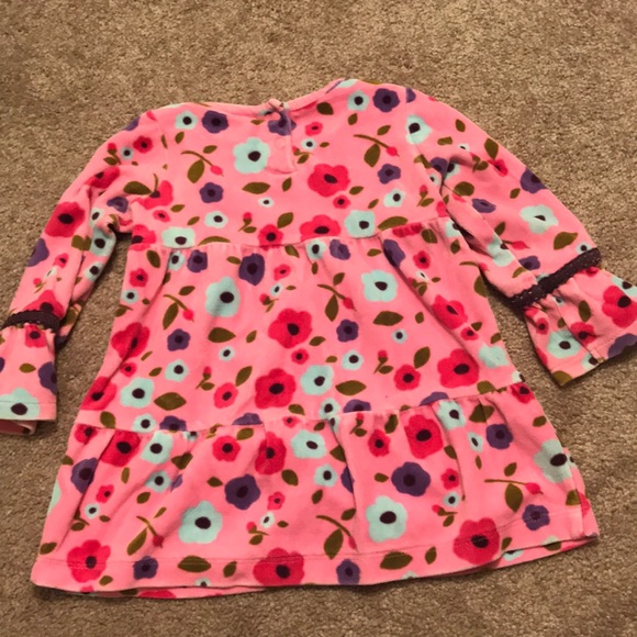 Velvet pink flower dress - 24 months - Picture 6 of 6